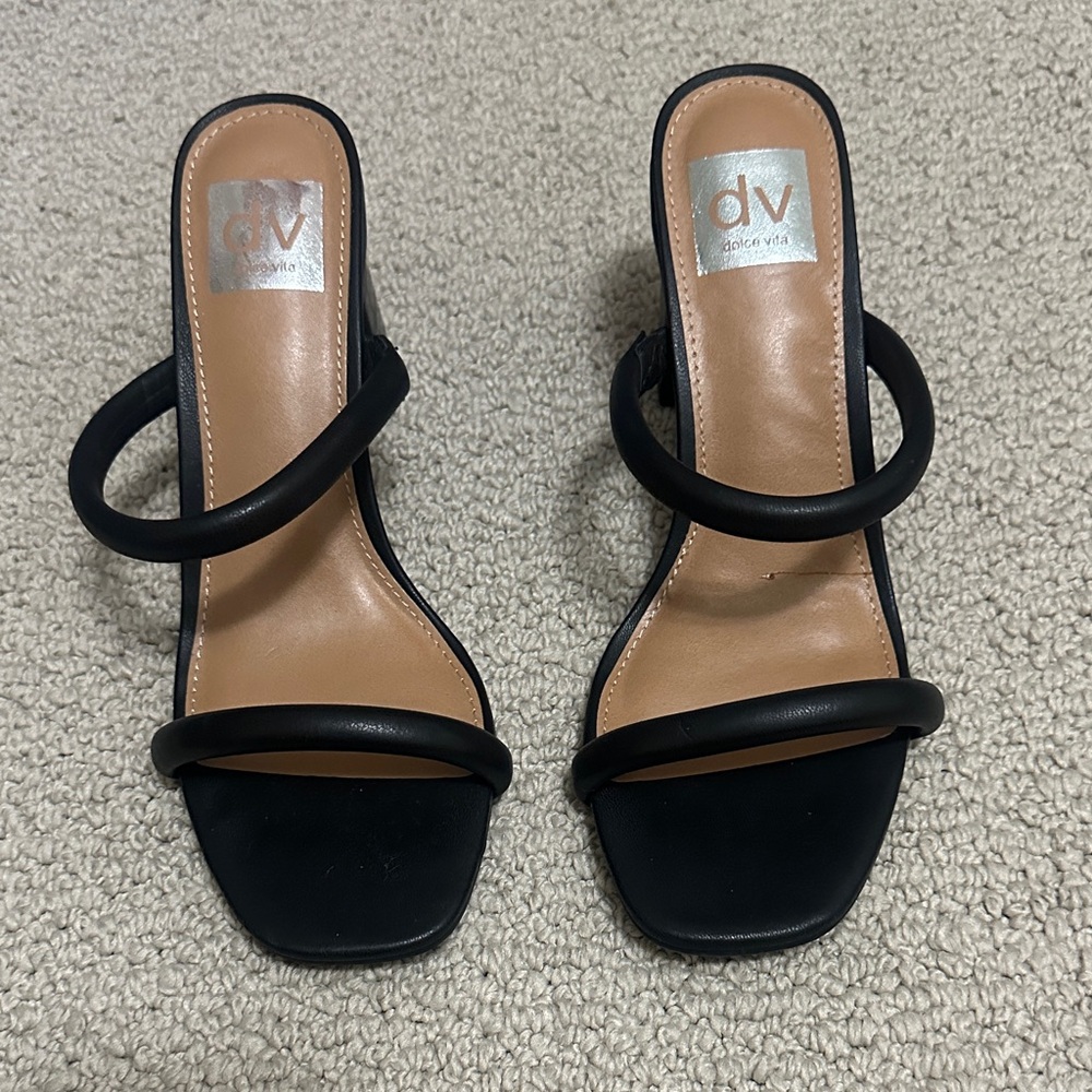 DV by Dolce Vita Black Strappy Heels - Halsty, Size 7 NEW!